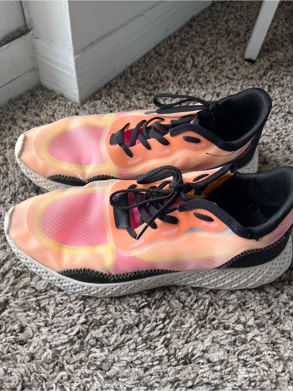 Steve Madden Women's Pink Orange Gradient Lightweight Athletic Sneakers